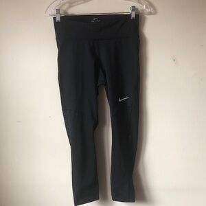 Nike Black Dri-FIT Leggings with Reflective Swoosh